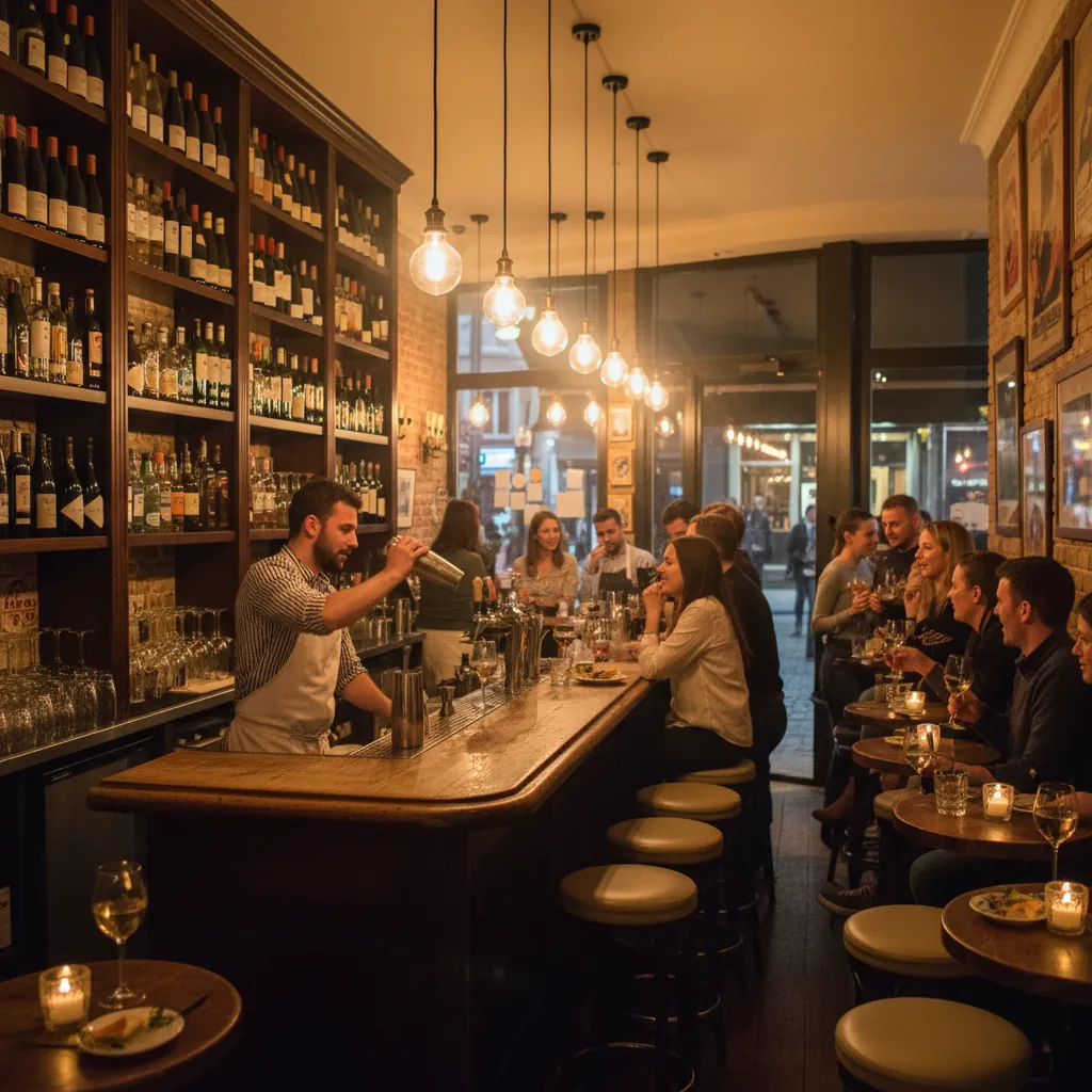 Bar met wijnkaart
